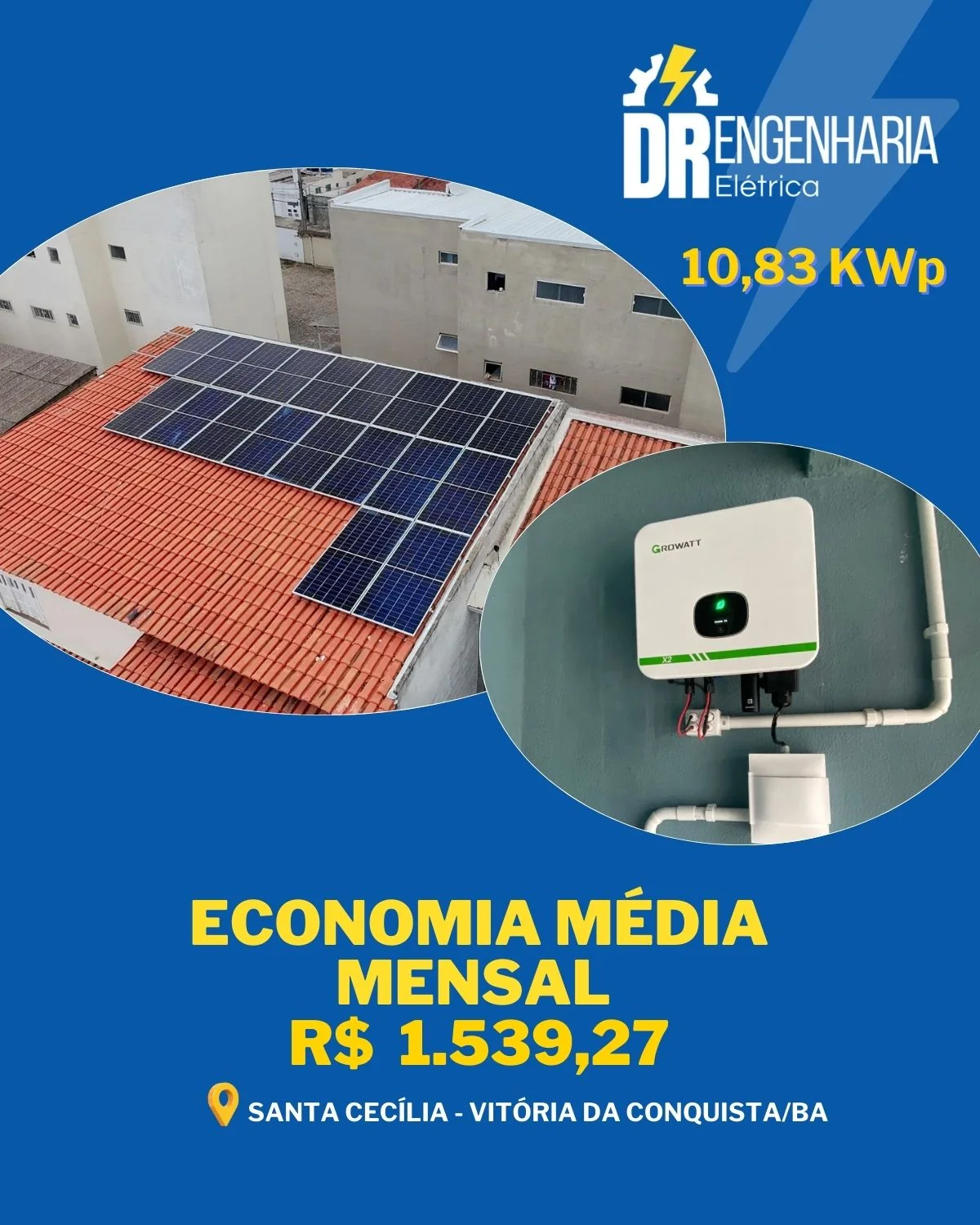 Energia solar residencial em Santa Cecília, Vitória da Conquista