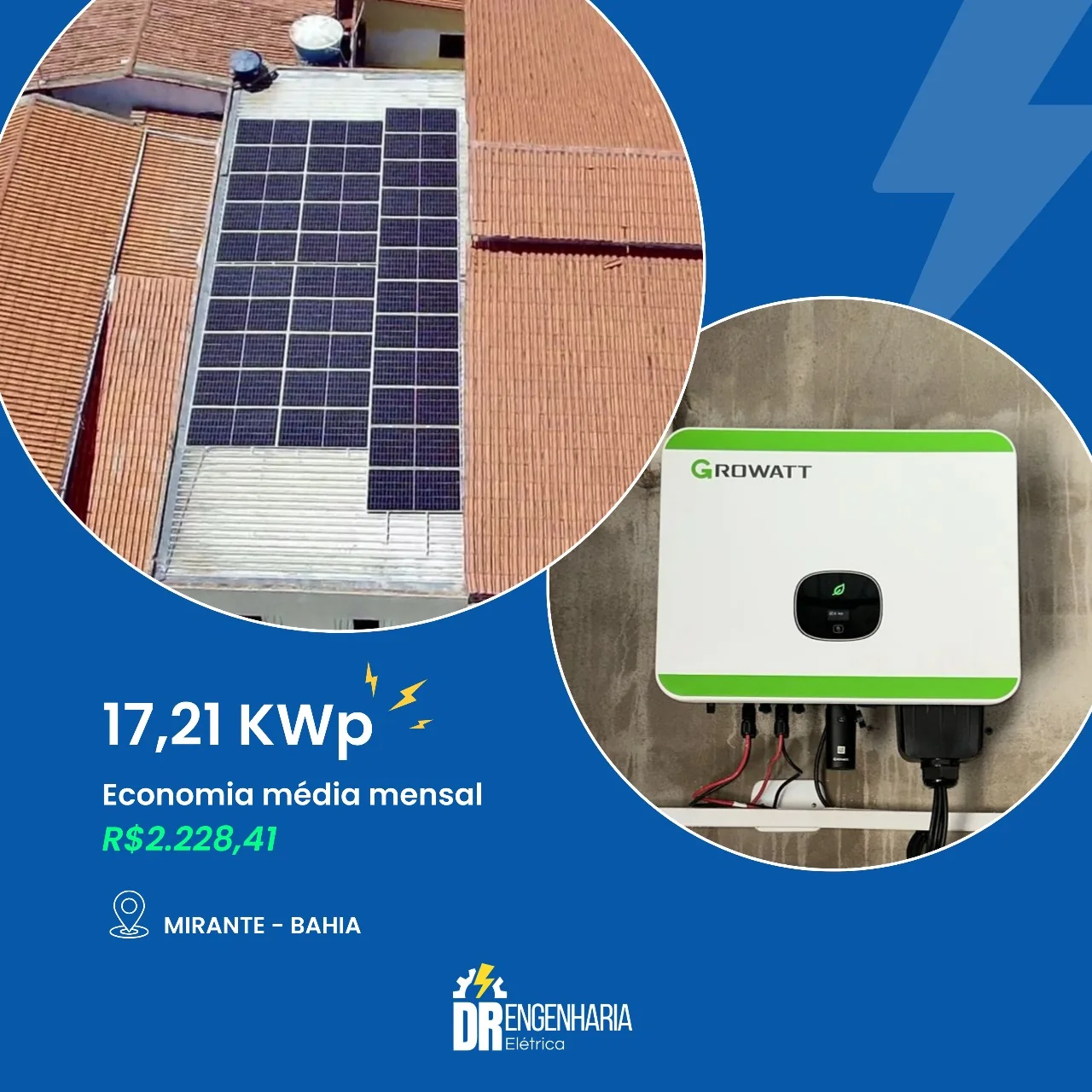 Projeto solar executado em Mirante, Bahia
