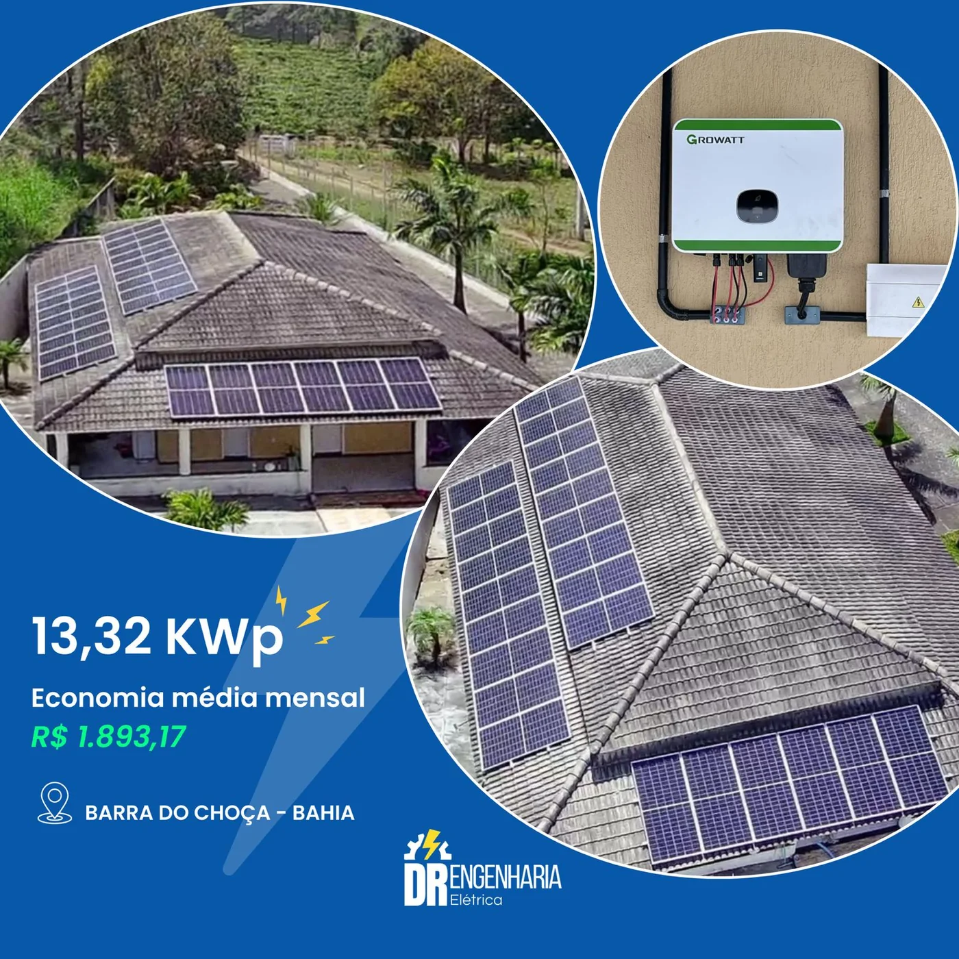 Projeto solar executado em Vitória da Conquista