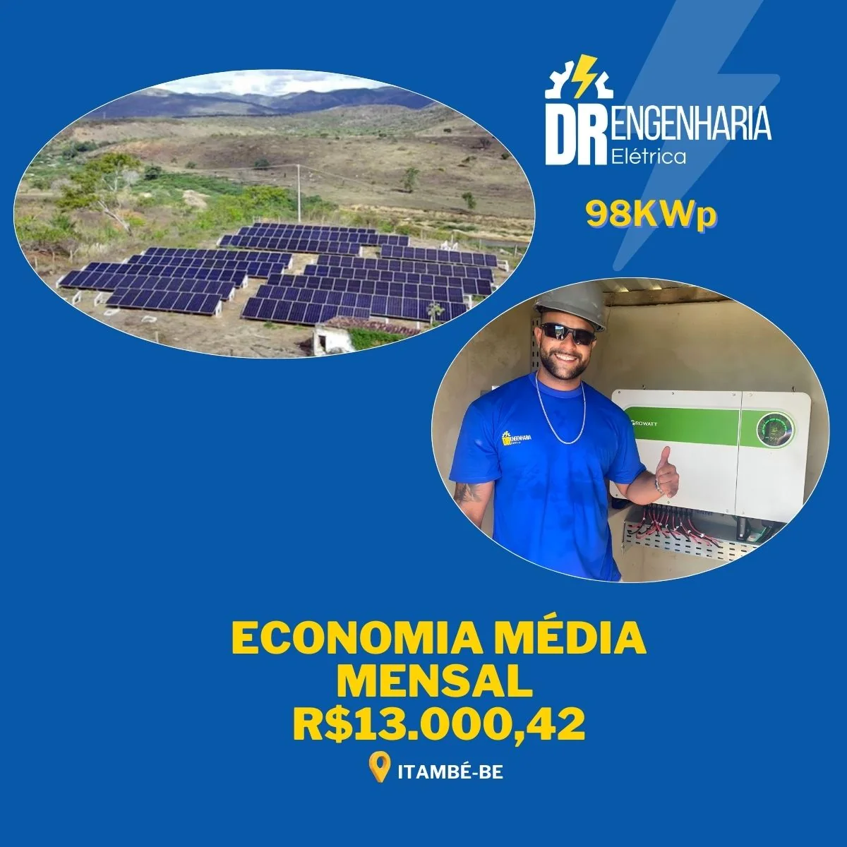 Usina solar de 98 kWp em Itambé, Bahia